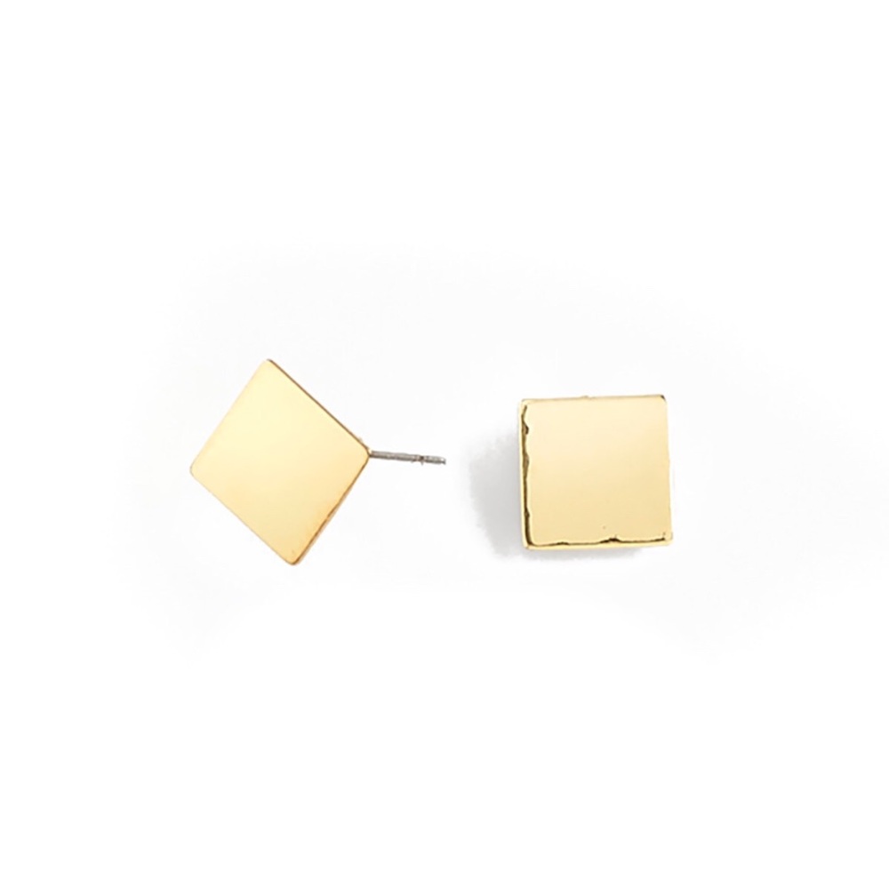 earrings with pole with 4 baths of 18k gold